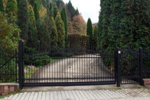 gated entry to single family home