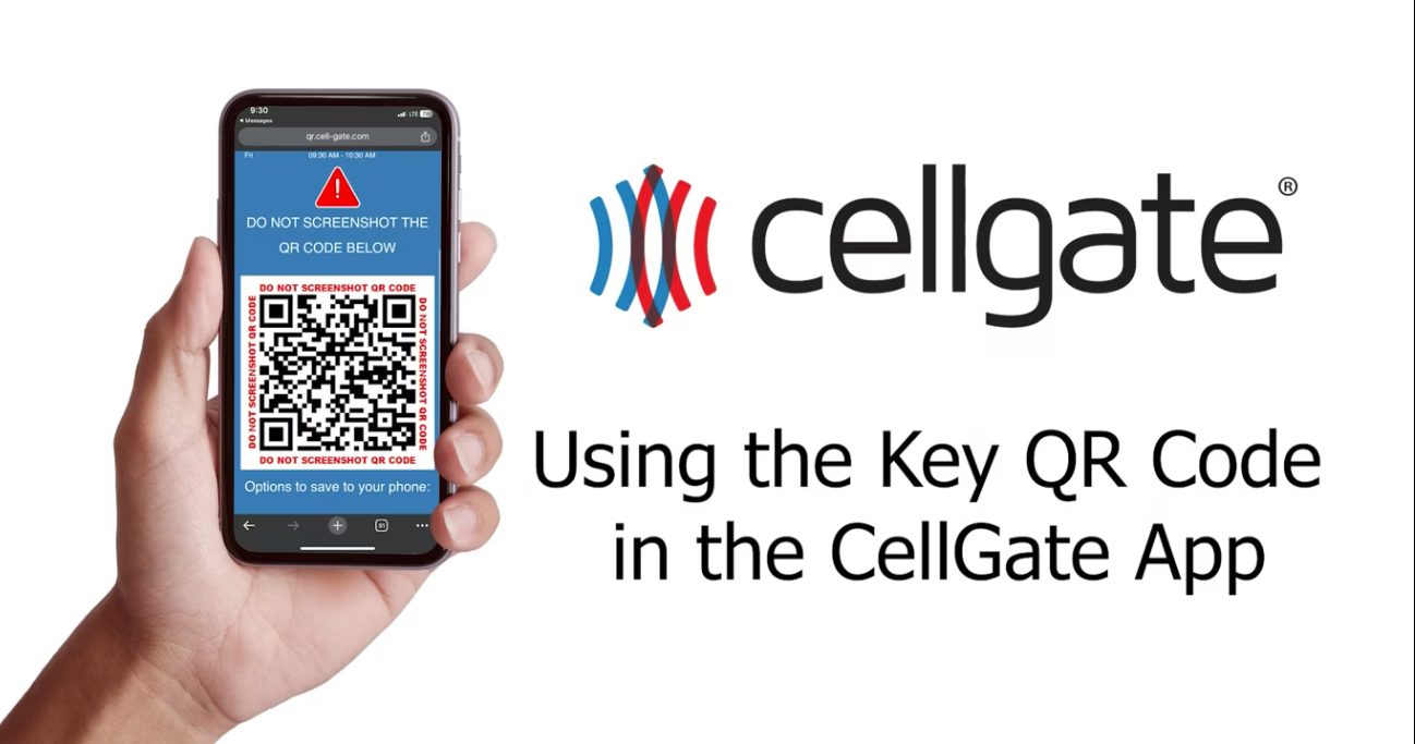 Using The Key QR Code In The CellGate App - CellGate: Total Property ...